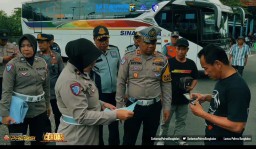 Menjelang Idul Fitri 1446 H, Satlantas Polres Bangkalan Lakukan Inpeksi Angkutan Umum &amp; Orang