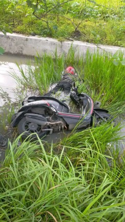 Akibat Laka Tunggal Pengendara Motor Meninggal Dunia di Tempat