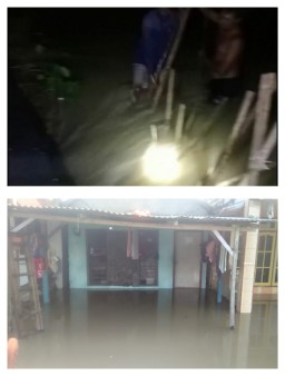 Akibat Jebolnya Tanggul Kali Lamong, Puluhan Rumah Di Desa Boboh Terendam Banjir
