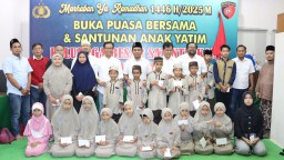 Sat Intelkam Polrestabes Surabaya Gelar Buka Puasa dan Santunan Anak Yatim