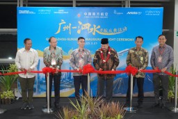 Pasops Satgaspam TNI AL Bandara Juanda Hadiri Inagural Flight Ceremony Maskapai China Southern Airlines.
