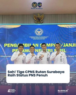 Tiga CPNS Rutan Surabaya Raih Status PNS Penuh