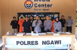 Polres Ngawi Gelar Konferensi Pers Ungkap Kasus Narkoba