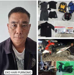 Satu Pelaku Curanmor yang Terekam CCTV dan Viral di Medsos,di Amankan  Tim Jatanras Polda Jatim.