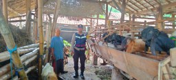 Kapolres Nganjuk Apresiasi Warga yang Produktifkan Lahan Pekarangan untuk Ternak Kambing