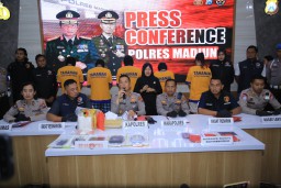 Polres Madiun Berhasil Bongkar Jaringan Narkoba, 4 Tersangka dan 1,1 Kg Sabu Disita