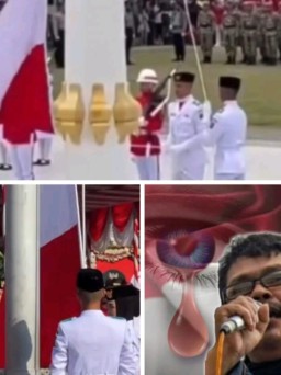 Eko Gagak Angkat Bicara, Prosesi Pengibaran Bendera Merah Putih Terbalik Melambangkan Marabahaya Pada HUT RI ke 80 Tahun