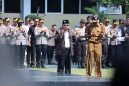 Polda Jawa Timur Gelar Apel dan Doa Bersama Forkopimda dan Puluhan Ormas Untuk Jogo Jatim