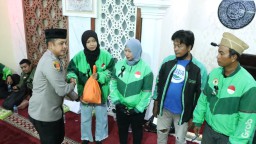 Bersama Ratusan Driver Ojol, Polres Bangkalan Gelar Doa Bersama untuk Affan Kurniawan