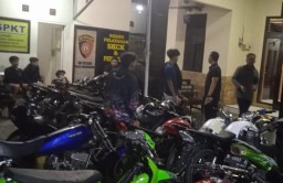 Polisi Amankan 14 Unit Motor Diduga Terlibat Bali di Kedungkandang Kota Malang