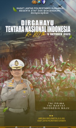 AKBP Galih Bayu Raditya, S.l.K., M.M., Beserta Staf Bhayangkari, Ucapkan Dirgahayu TNI ke-80: Sinergi TNI-Polri untuk Indonesia Maju