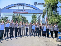 Satlantas Polres Sampang Dampingi Tim Subdit Kamsel Polda Jatim Lakukan Penilaian KTL, Black Spot dan Trouble Spot