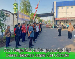 Kanit Regident Satpas Colobo : Rutinitas Apel Petugas Satpas Menyelaraskan Visi dan Misi Dalam Pelayanan Publik