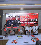 Polres Madiun Amankan Komplotan Pembobol Toko Lintas Daerah