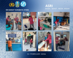 KB SAMSAT Surabaya Utara Perkuat Komitmen ASRI Lewat Aksi Bersih-Bersih Lingkungan Kantor