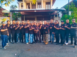 Laskar Bali Shanti Korlap King Cobra Hadiri HUT ke-22 Korlap Badak Agung di Bali