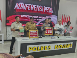 Laporan Masyarakat Melalui Call Center 110, Polres Ngawi Amankan Sabu 223,842 gram