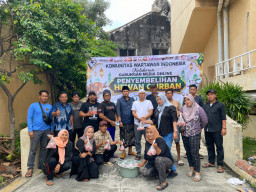 Semarak Idul Adha 1447 H, KWI Bersama Gabungan Media Online Gelar Penyembelihan Hewan Kurban