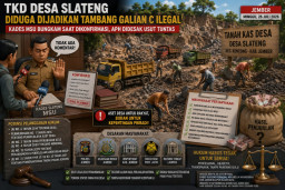 TKD Desa Slateng Diduga Dijadikan Tambang Galian C Ilegal, Kades MSU Bungkam Saat Dikonfirmasi, APH Didesak Usut Tuntas