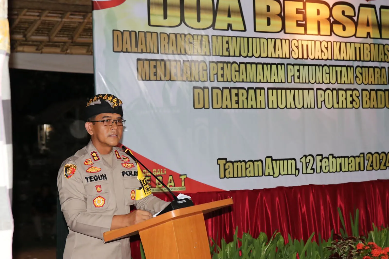 Kapolres Badung AKBP Teguh Priyo Wasono Inisiasi Doa Bersama Forkopimda