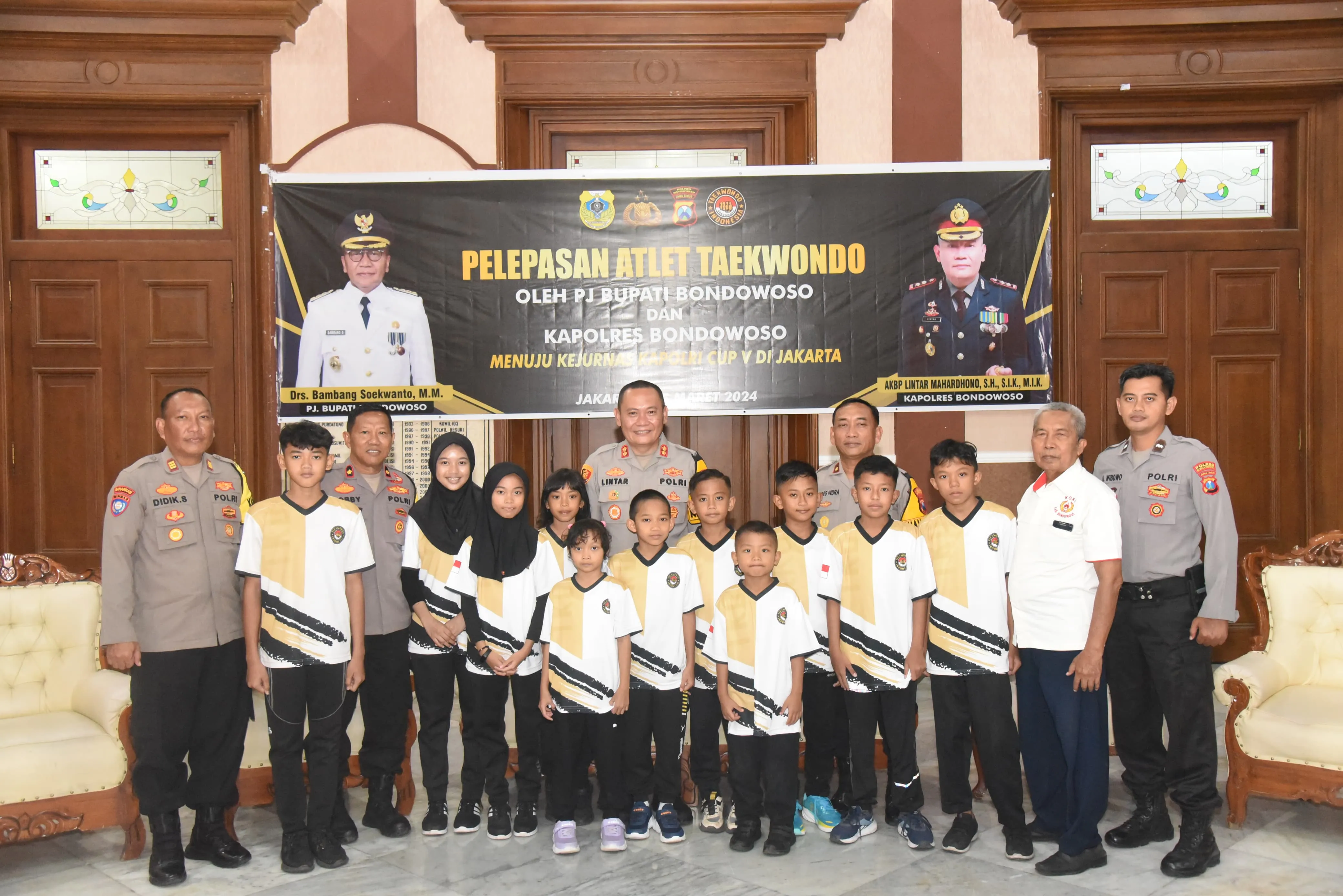 AKBP Lintar Mahardhono, SH. SIK. MIK. Mengapresiasi Para Atlit Taekwondo di Kejurnas Taekwondo Kapolri Cup 5 di Jakarta