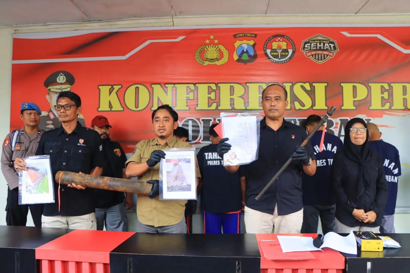 Polres Tuban Amankan Oknum Scurity PT. Pertamina Diduga Curi Pipa di Tempat Kerjanya