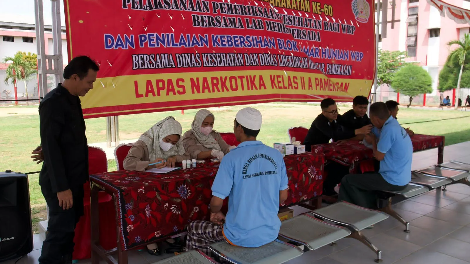 Semarak HBP 60 Lapas Narkotika Kelas IIA Pamekasan Kanwil Kemenkumham Jatim Menggelar Pelayanan Kesehatan Proaktif Kepada WBP