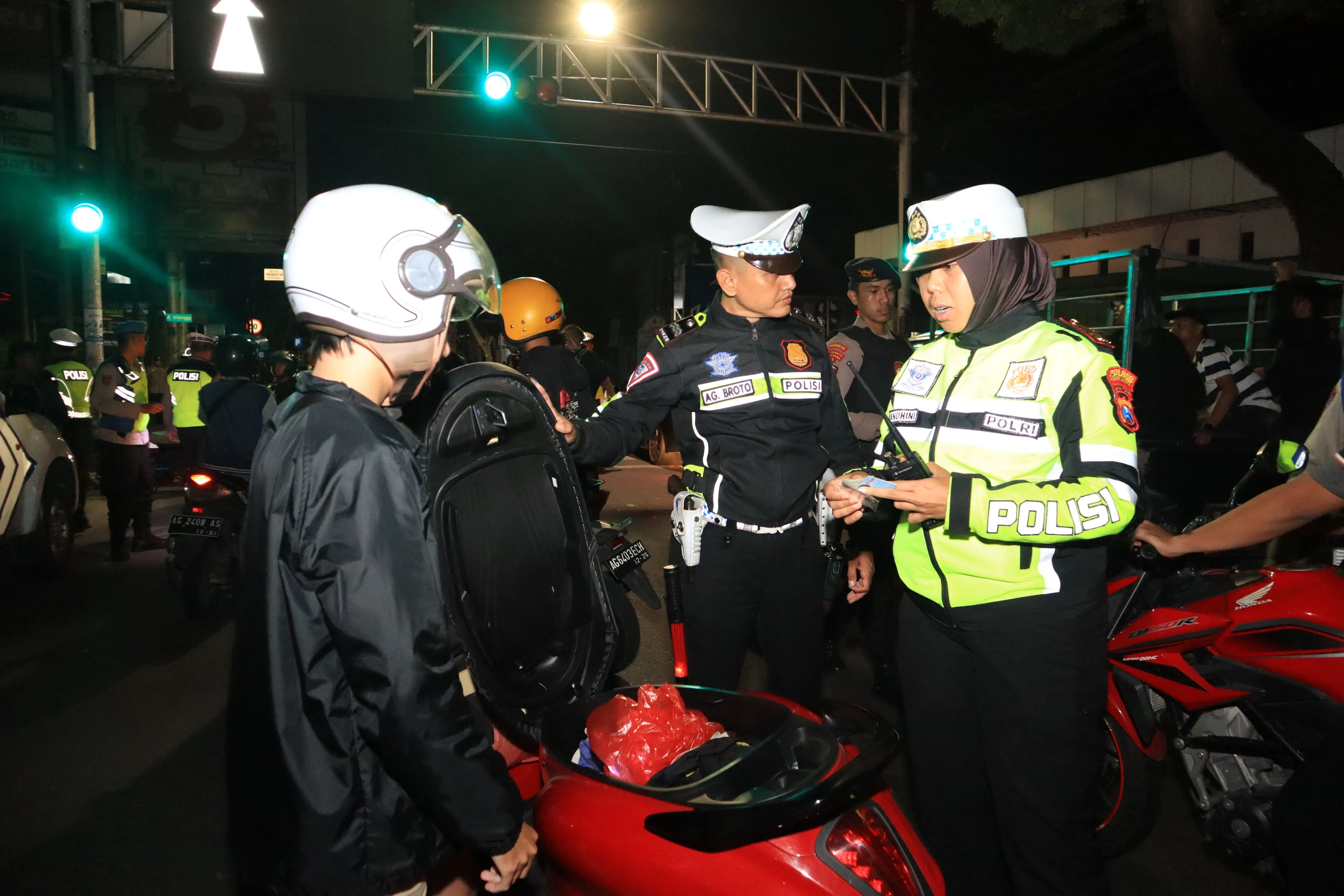 Polisi Amankan Puluhan Ranmor Tidak Sesuai Spektek di Kota Kediri Diduga Balap Lia