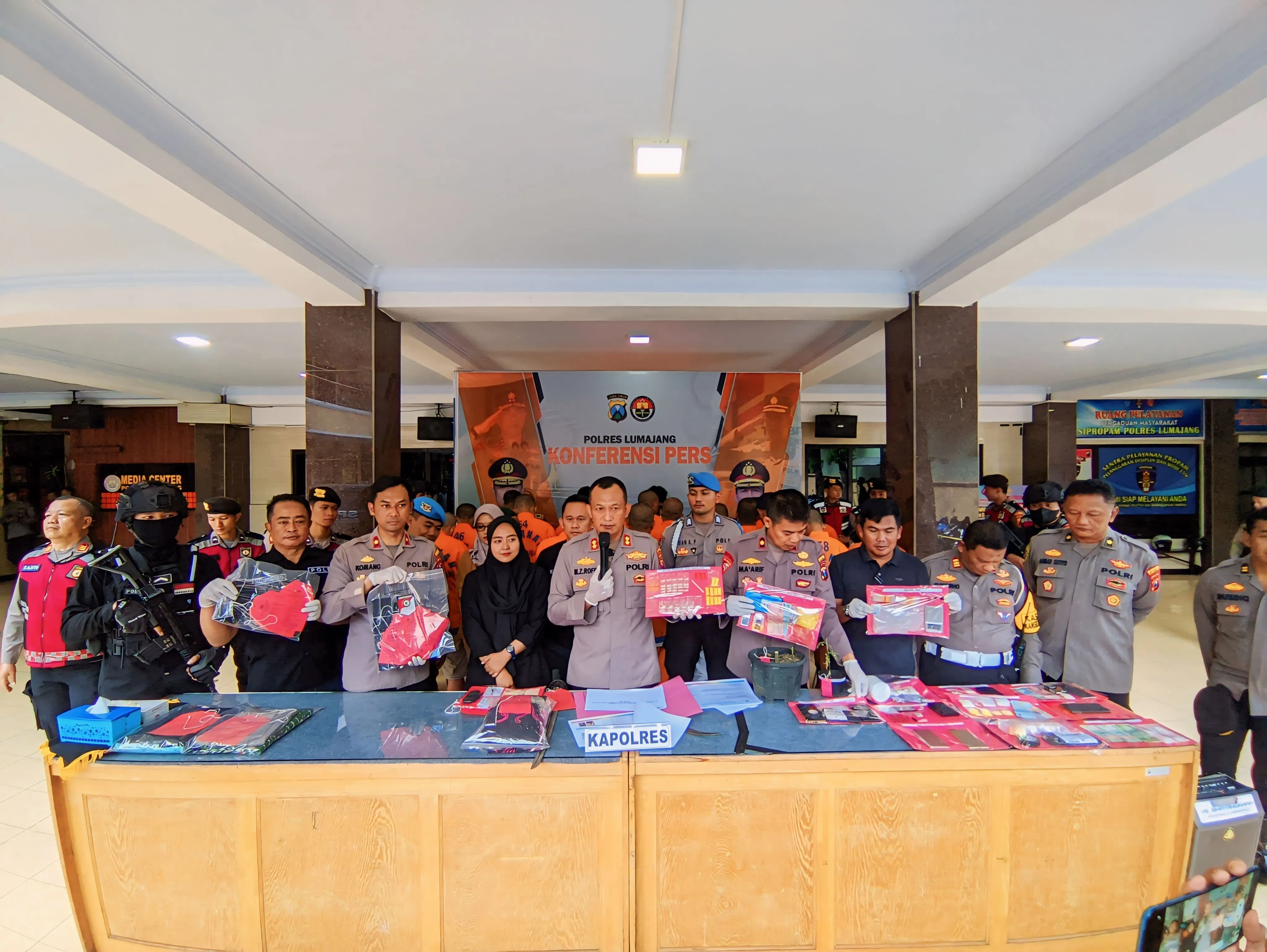 Operasi Pekat Semeru 2024 Polres Lumajang Berhasil Amankan Puluhan Tersangka