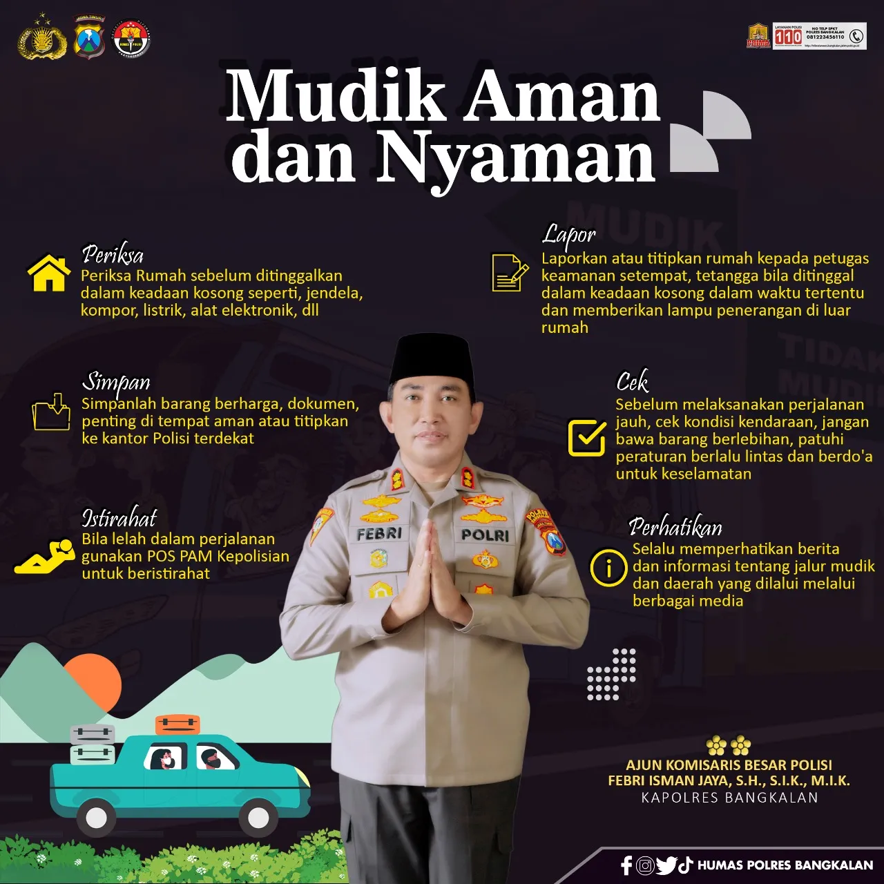 Jelang Lebaran Idul Fitri, Ini Himbauan Kapolres Bangkalan Untuk Para Pemudik