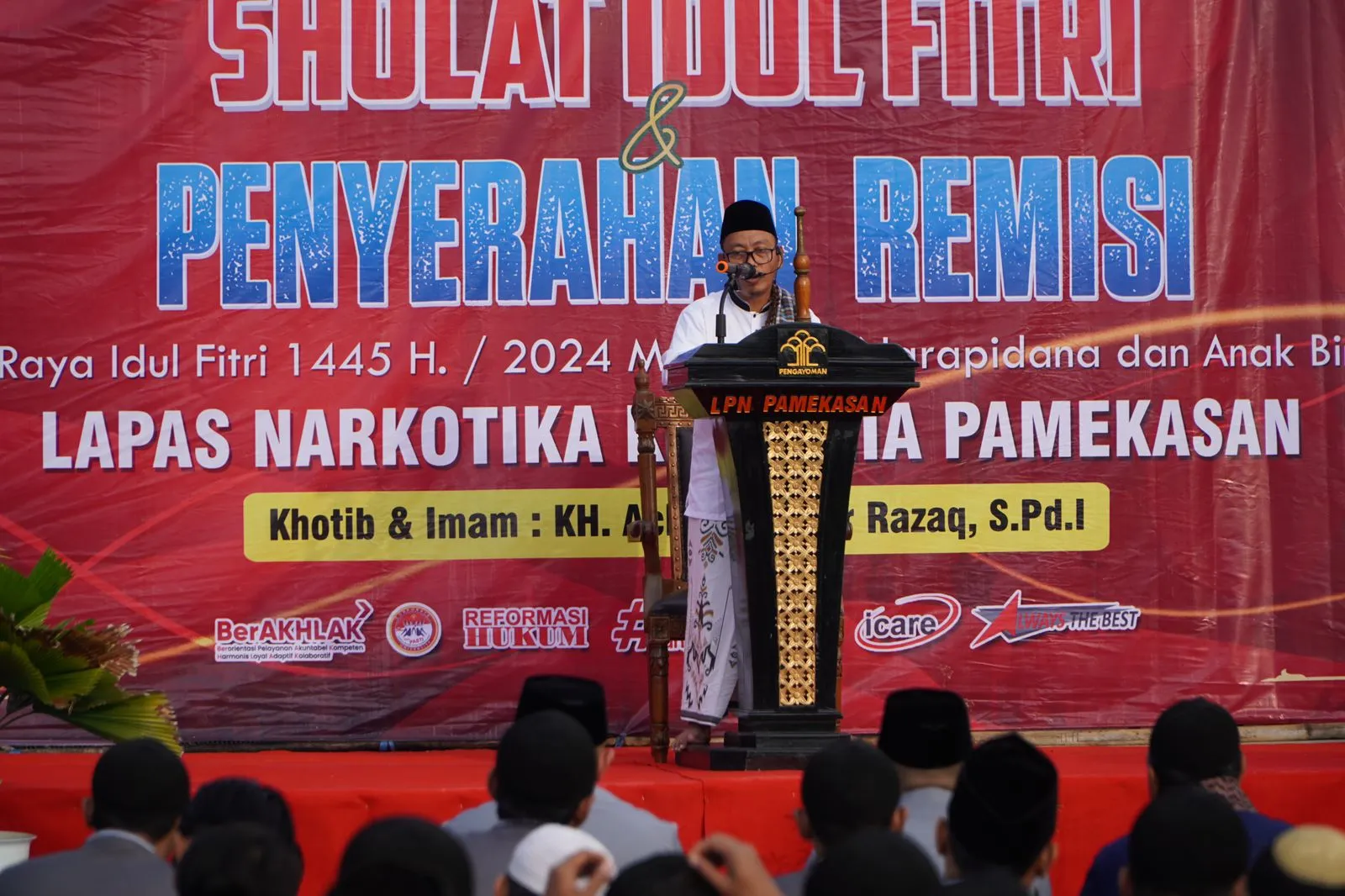 Lapas Narkotika Kelas IIA Pamekasan Gelar Shalat Ied Berjamaah Bersama Warga Binaan