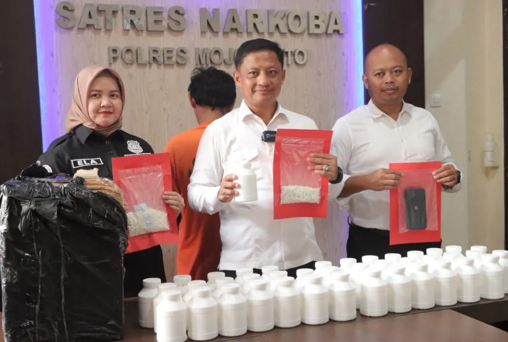 Polres Mojokerto Menangkap Pengedar Narkotika Jenis Pil Double L Jaringan Antar Kota