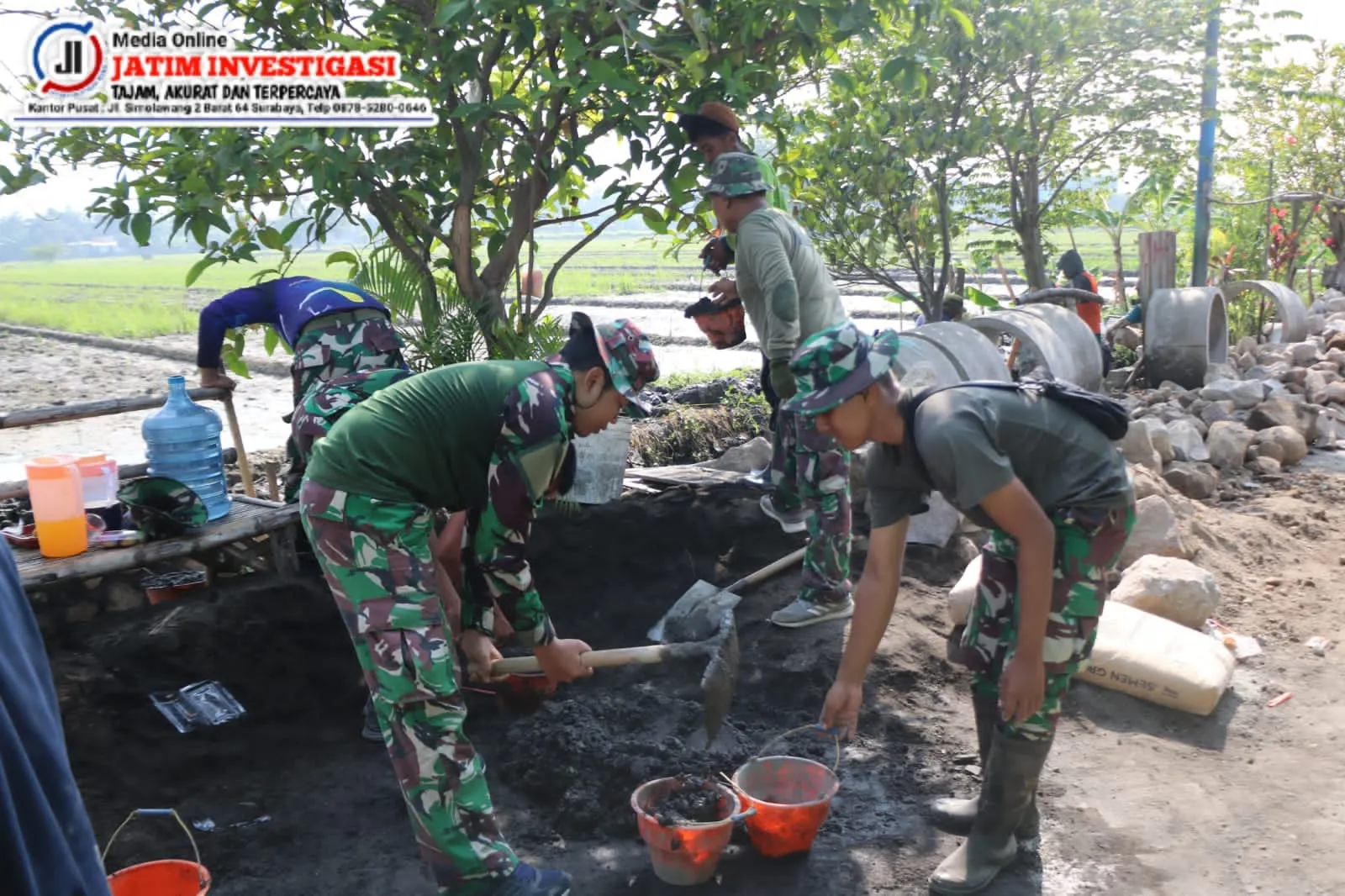 Mengabdi Untuk NKRI, Satgas TMMD ke-120 Kodim 0816/Sidoarjo Tingkatkan Kesejahteraan Desa Penambangan