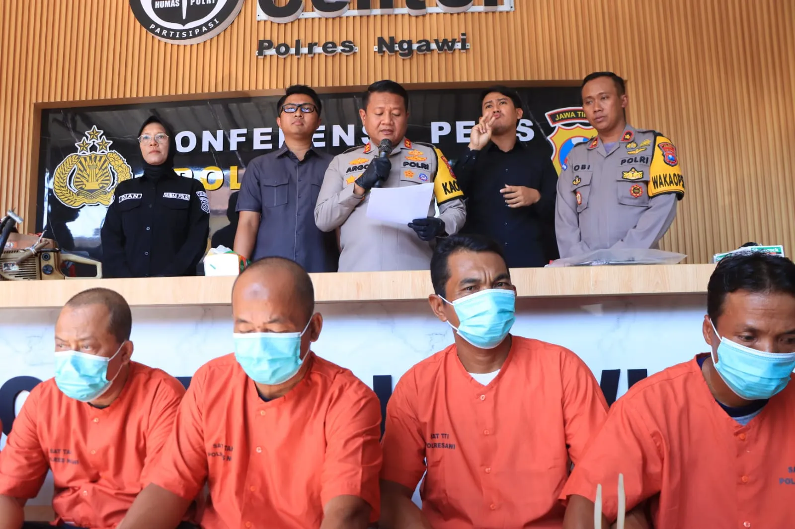 Polres Ngawi Berhasil Ungkap Kasus Tipu Gelap Cokat Roka, 3 Residivis Diamankan