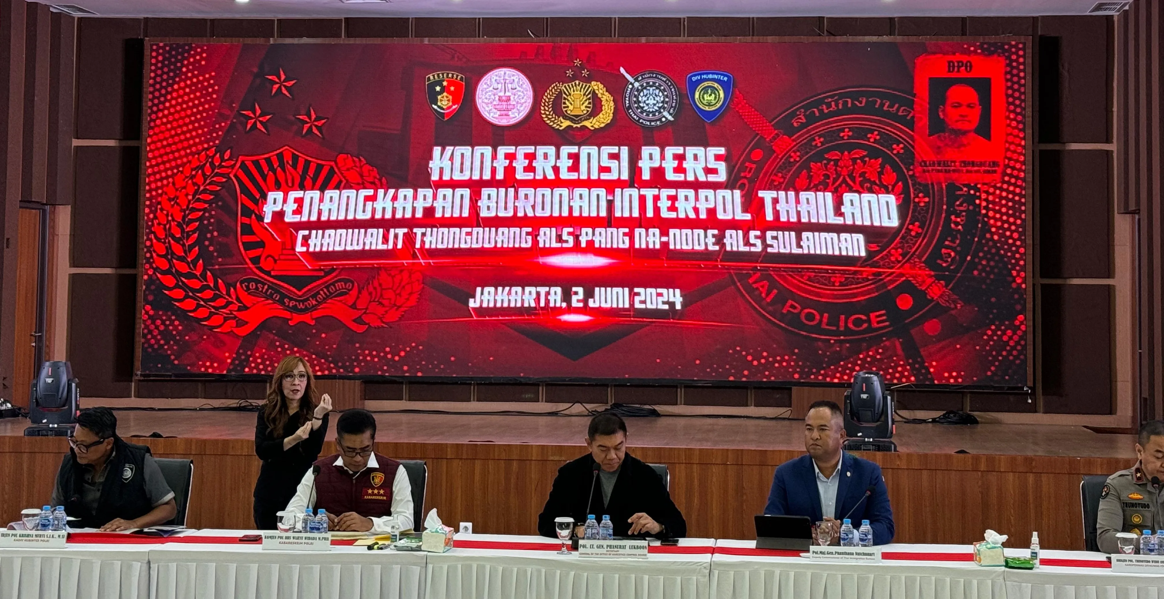 Polri Tangkap Buronan Thailand Paling Dicari