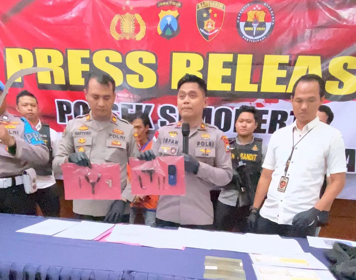 Polsek Simokerto Berhasil Bekuk Pencuri 33 Motor di Surabaya 