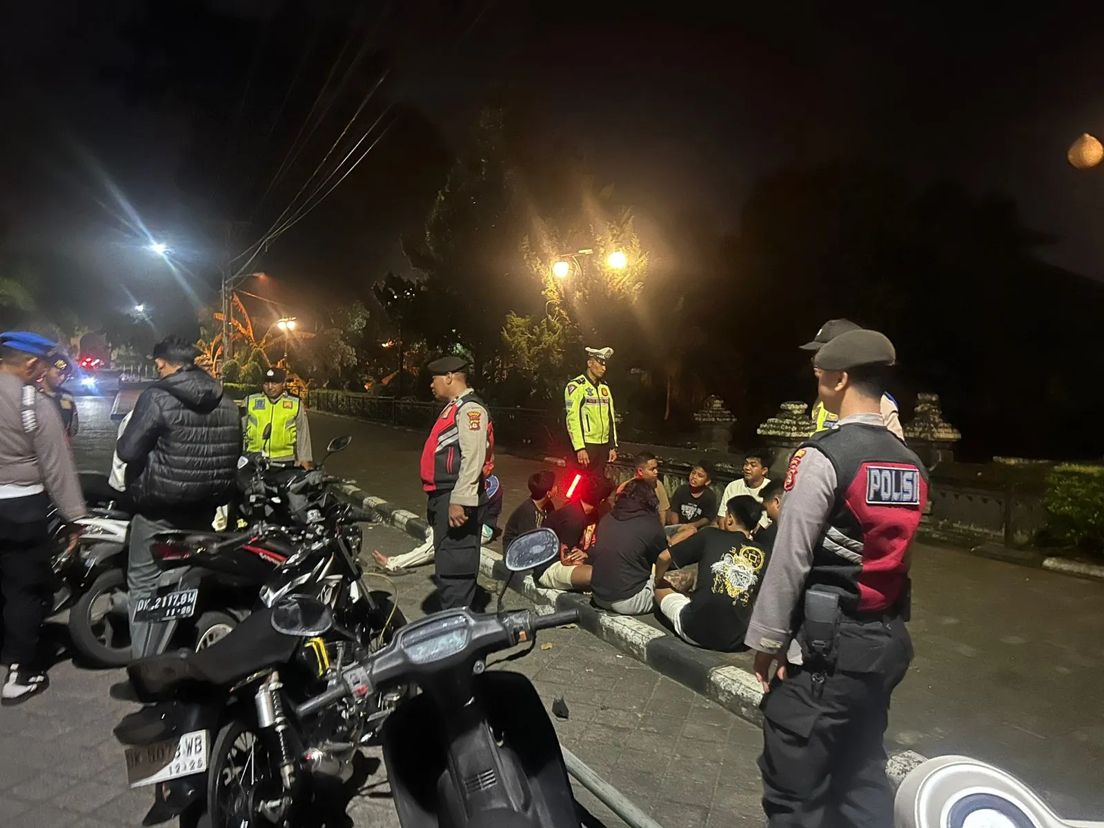 Pawas AKP I Gusti Ketut Sukerata Pimpin Blue Light Patrol Antisipasi Kriminalitas