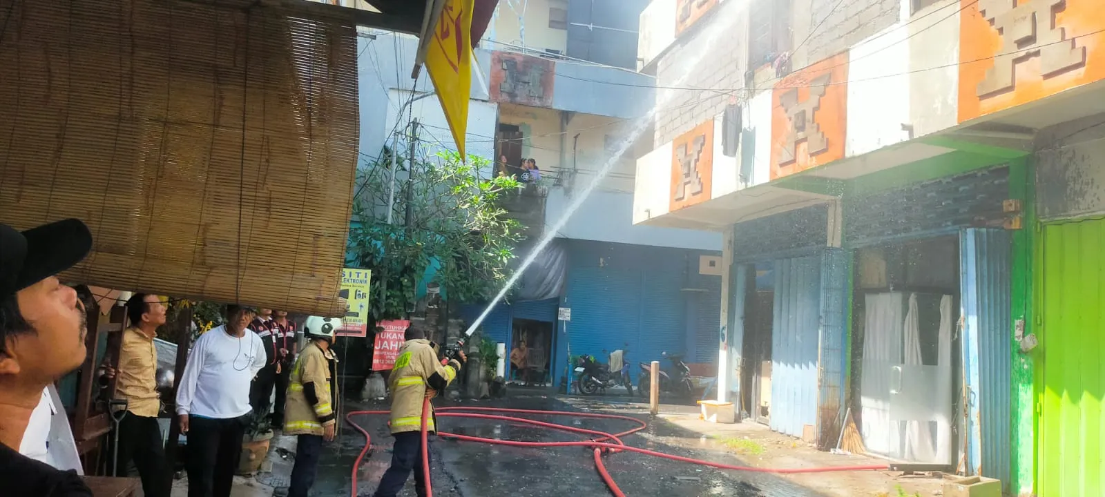 Amankan Kebakaran Ruko Polresta Denpasar Pastikan Tidak Ada Korban Jiwa