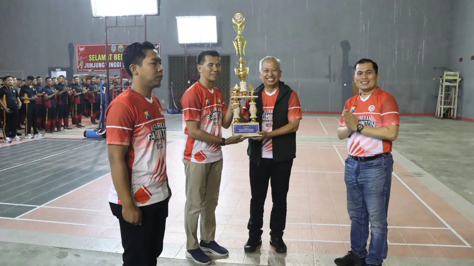 Turnamen Bulu Tangkis Kapolres Nganjuk Cup 2024 Dalam Rangka HUT Bhayangkara ke-78 Resmi Dibuka, 64 Pasangan Ganda Pria Siap Berebut Juara