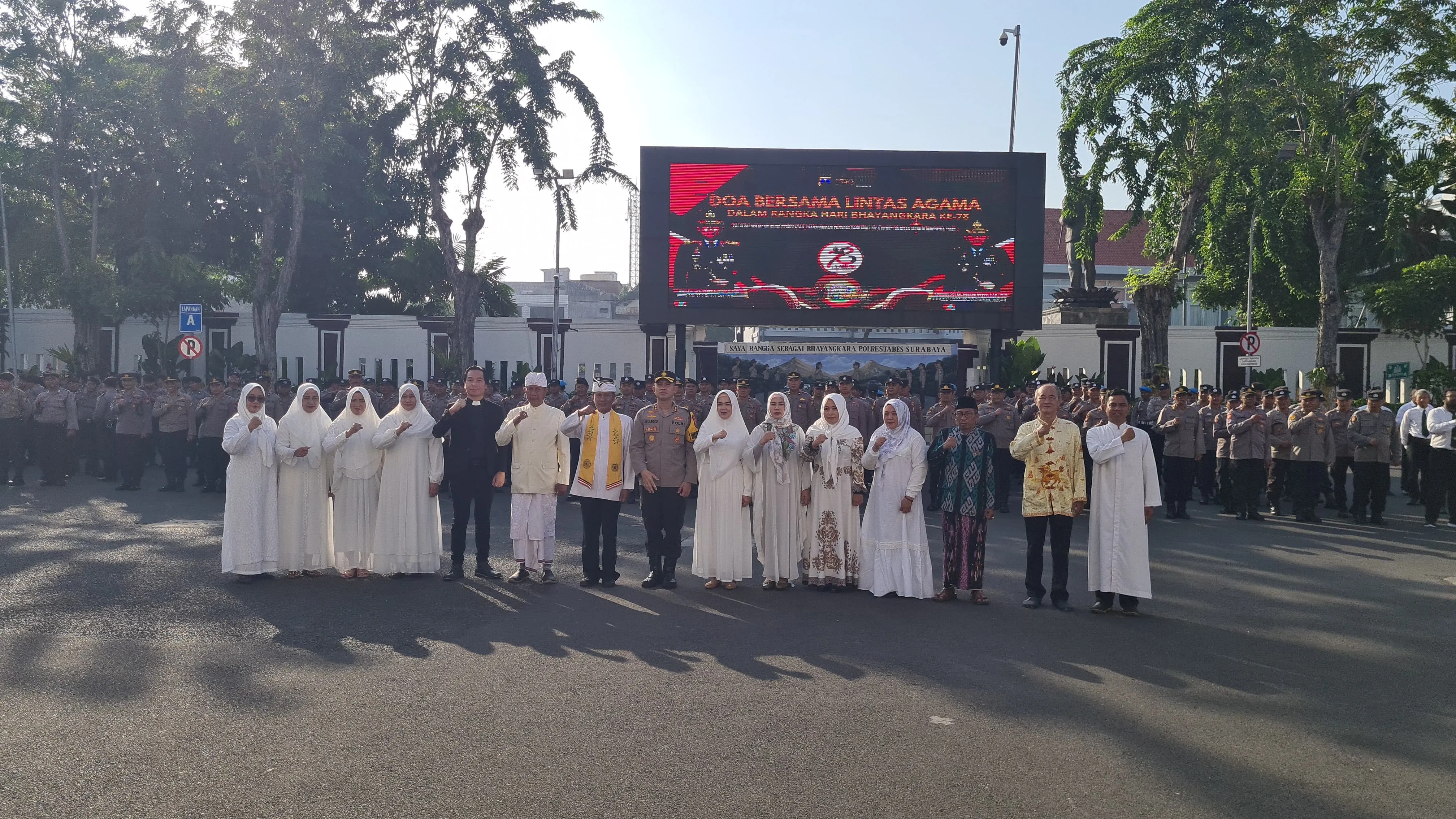 Do'a Lintas Agama di Polrestabes Surabaya, Sambut Hari Bhayangkara Ke-78