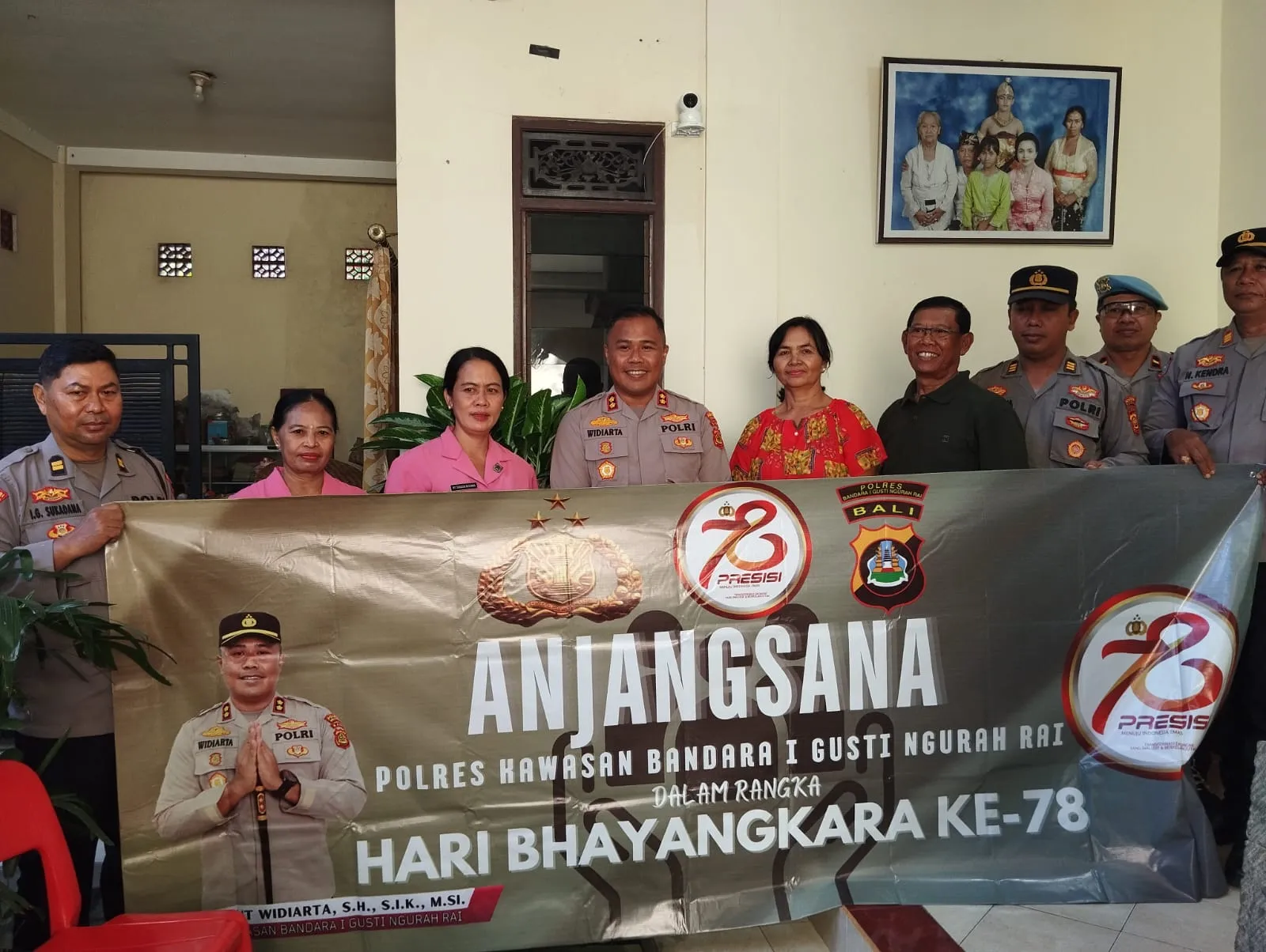 Polres Bandara Ngurah Rai Giat Anjangsana Rangkaian Hari Bhayangkara ke-78