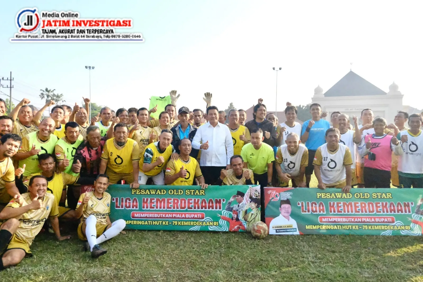 Sambut HUT Kemerdekaan RI, Plt. Bupati Sidoarjo Resmi Membuka Liga Kemerdekaan Pesawad Old Star