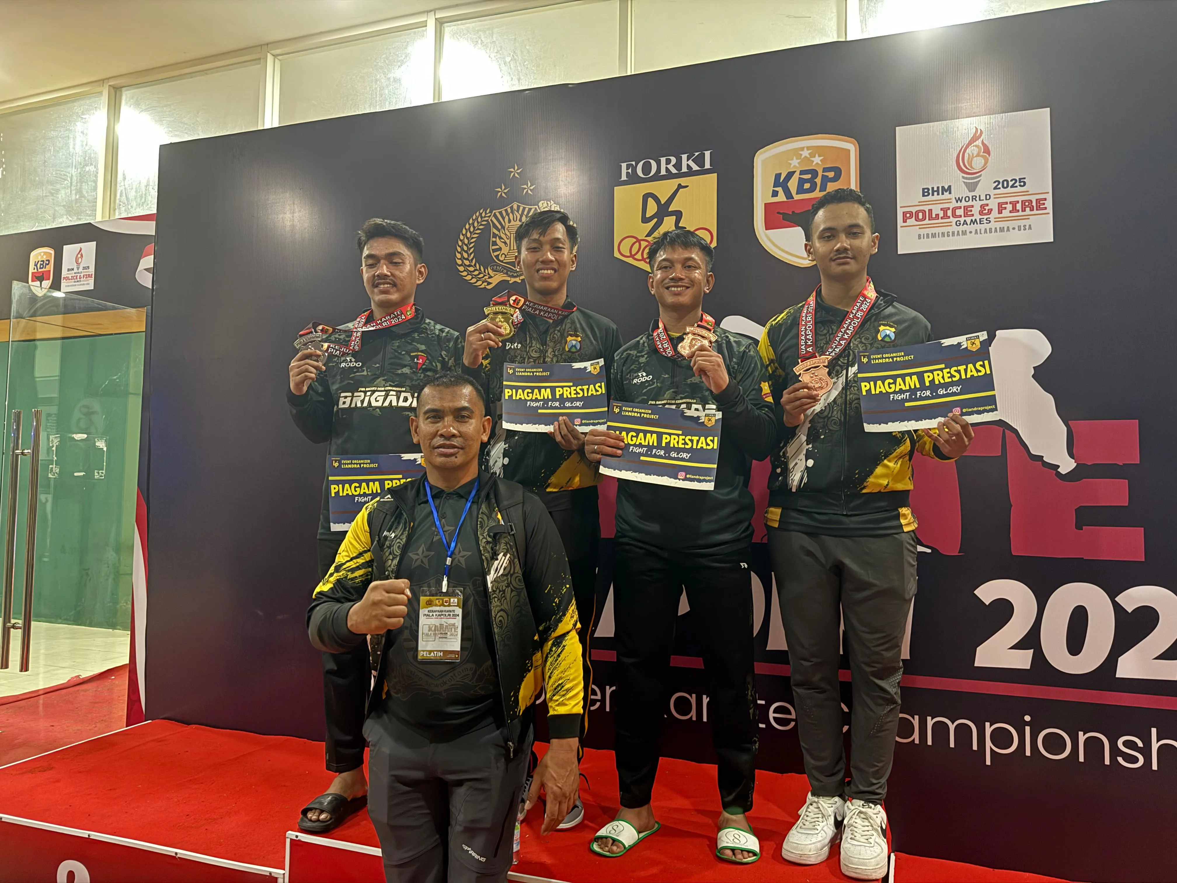 Bripda Dito, Personel Polres Pelabuhan Tanjung Perak Raih Juara I Lomba Karate Piala Kapolri Cup-2024