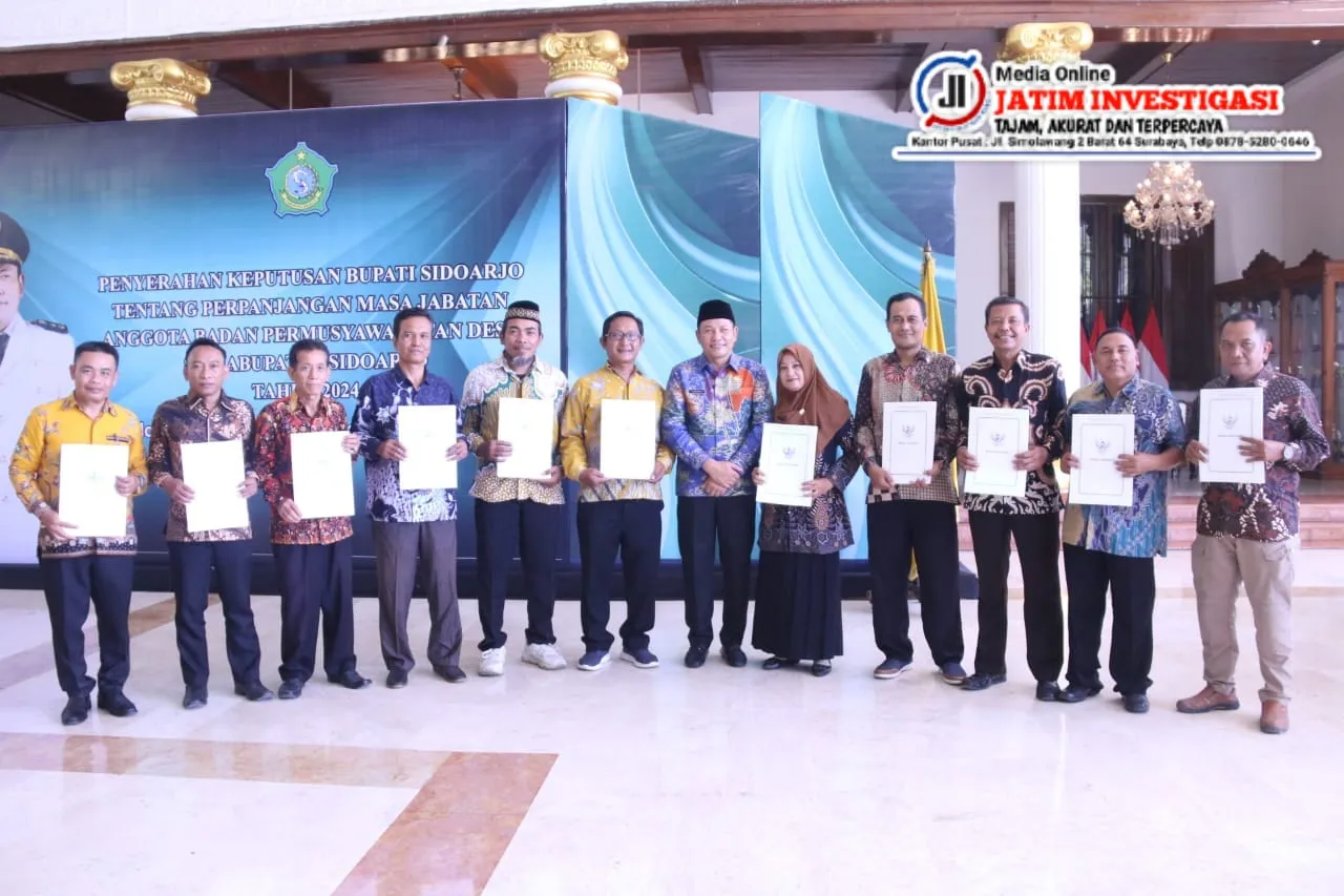 315 Anggota BPD SeKabupaten Sidoarjo Terima SK Perpanjangan Masa Jabatan