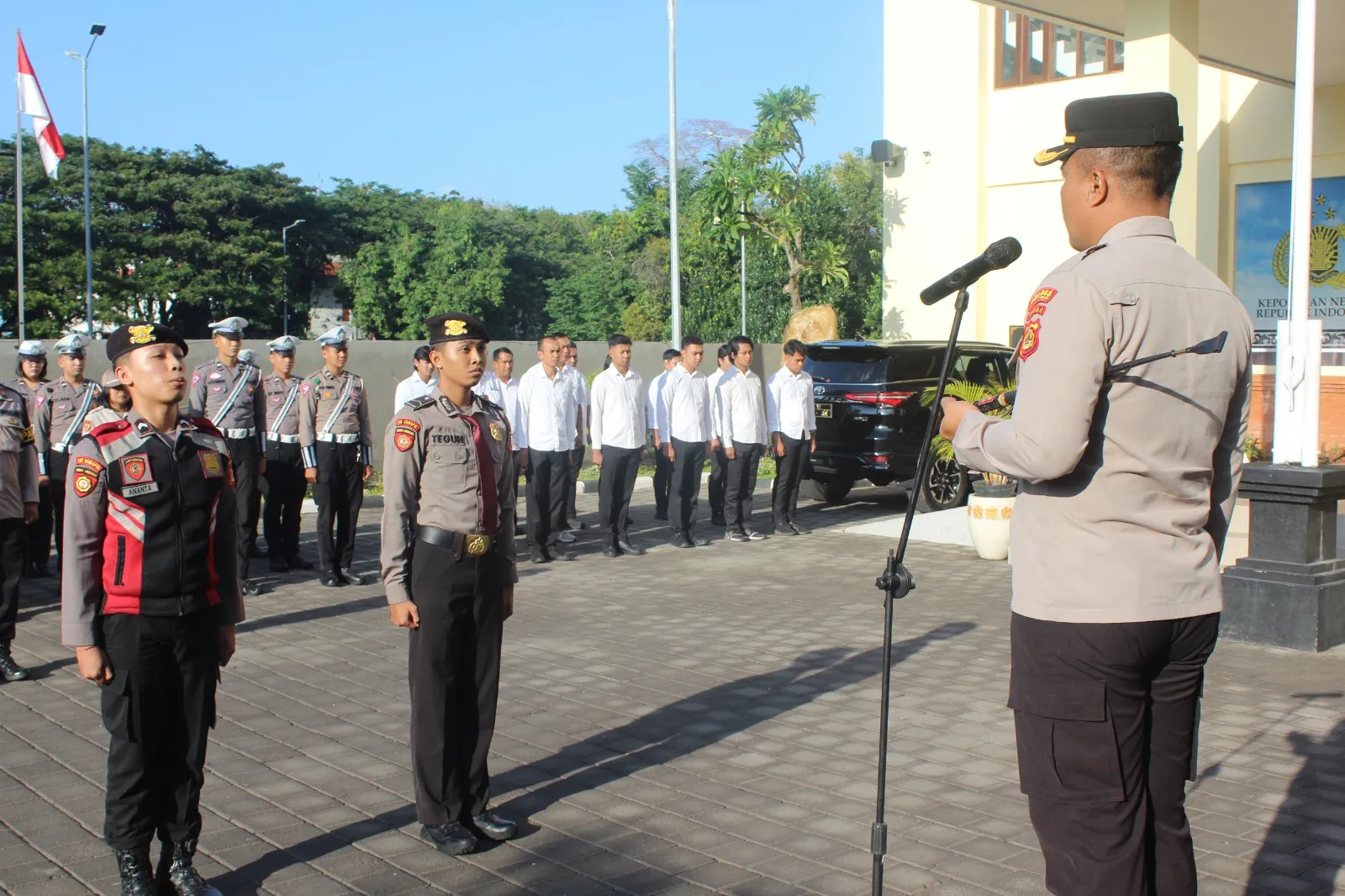 Apel Jam Pimpinan, Kapolres Bandara Ngurah Rai Ingatkan Beberapa Hal Kepada Anggotanya