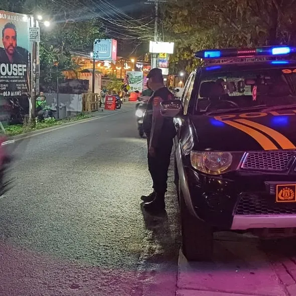Jamin Keamanan Pengunjung Polsek Kuta Utara Blue Light Patrol Susuri Short Cut Canggu