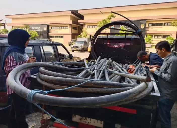 Pelaku Residivis Pencurian Kabel Bawah Tanah Milik Telkom di Krembung Berhasil Diringkus Polisi