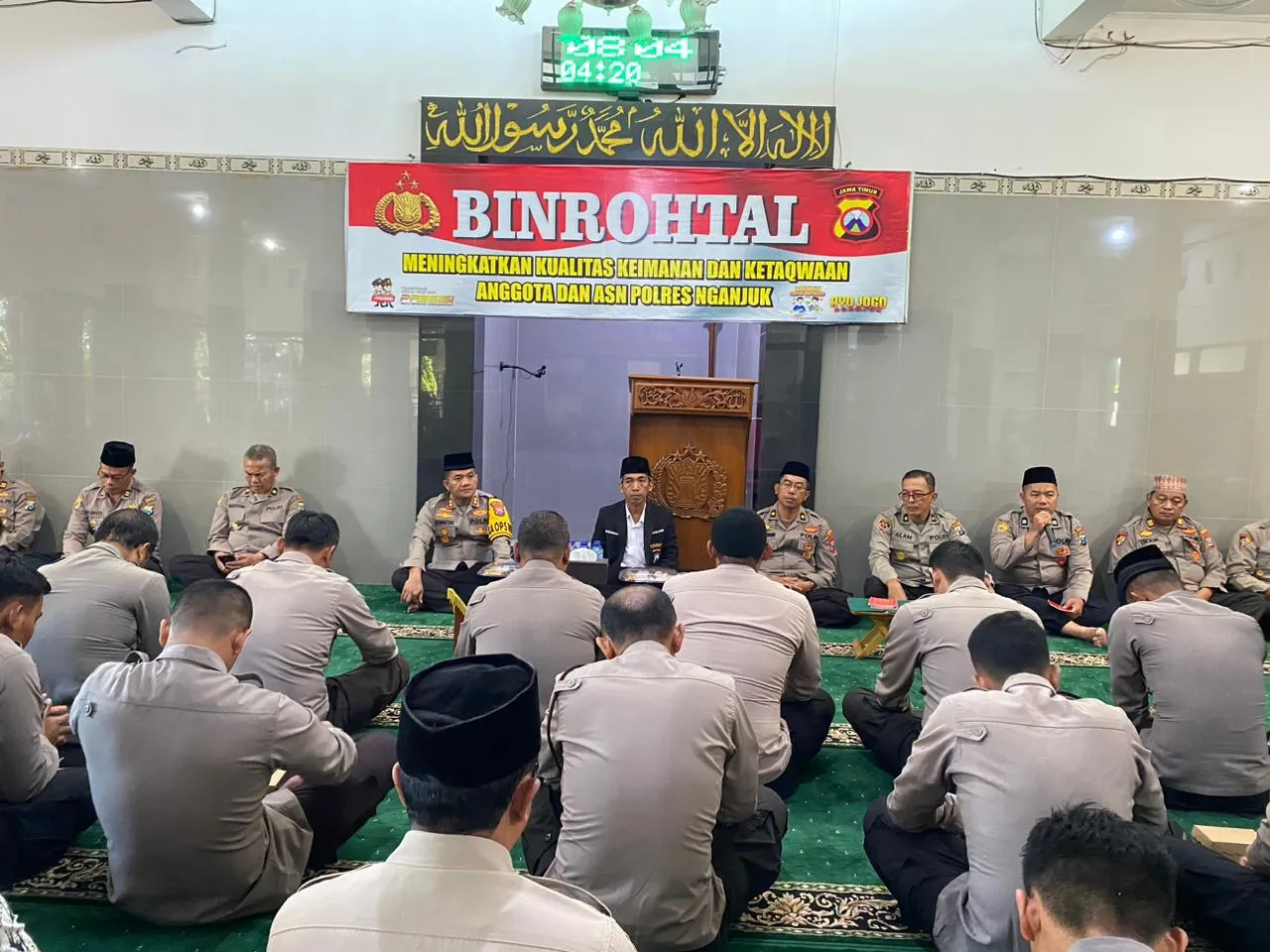 Polres Nganjuk Gelar Program Pembinaan Rohani dan Mental dalam Upaya Penguatan Keimanan dan Keikhlasan