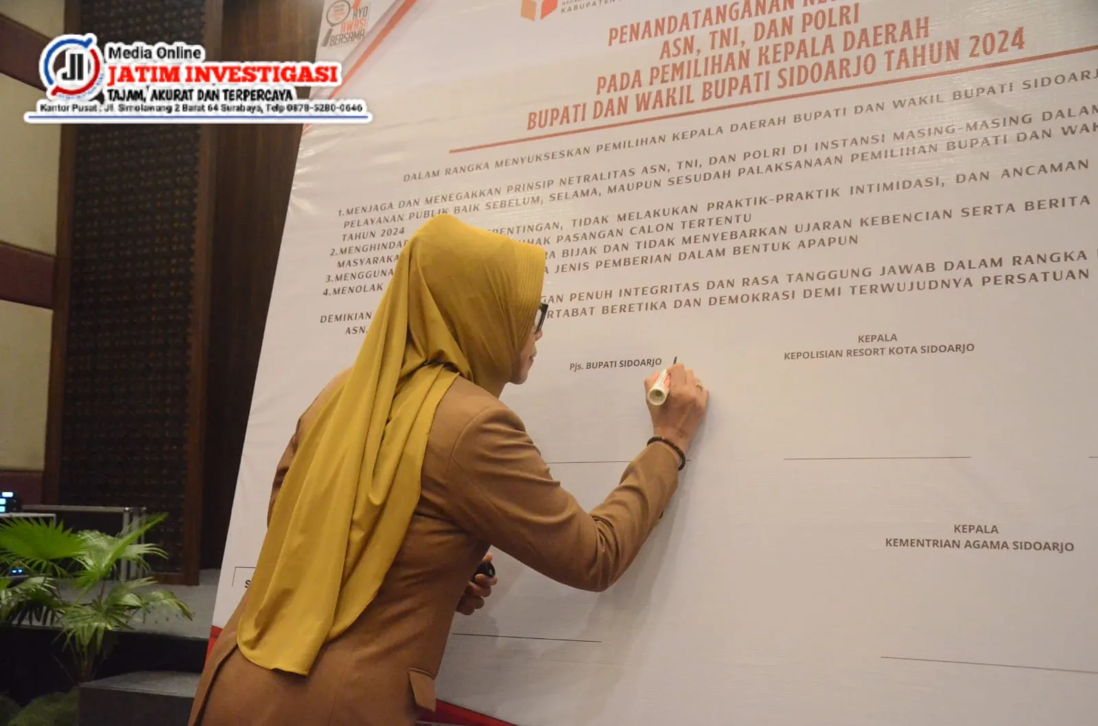 Sekda Sidoarjo Minta Seluruh ASN Sidoarjo Jaga Netralitas Pilkada