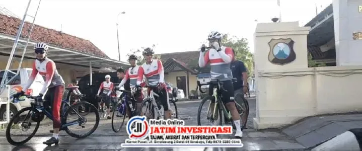 Kapolres Sampang Gowes Bareng Personil dan Polsek Jajaran